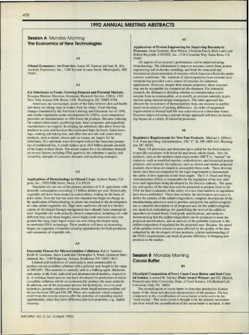 478 1992 ANNUAL MEETING ABSTRACTS Session A Monday ...