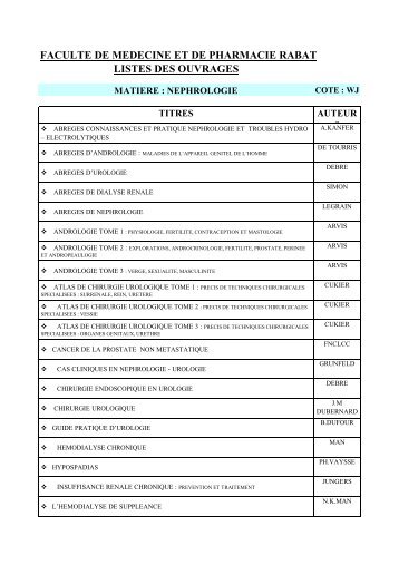 faculte de medecine et de pharmacie rabat listes des ... - medramo