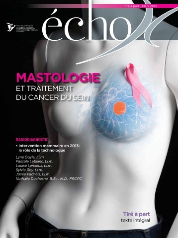 MASTOLOGIE - Programme québécois de dépistage du cancer du ...