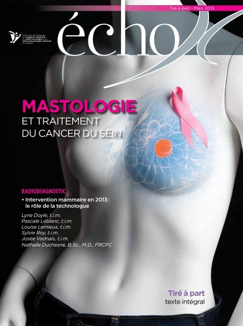 MASTOLOGIE - Programme québécois de dépistage du cancer du ...