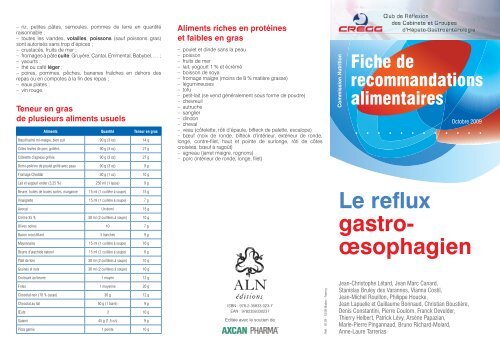 Le reflux gastro-oesophagien - CREGG