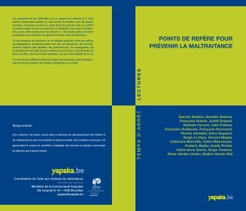points de repère pour prévenir la maltraitance - Yapaka