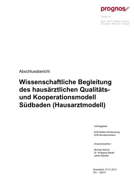 Abschlussbericht Aok Gesundheitspartner