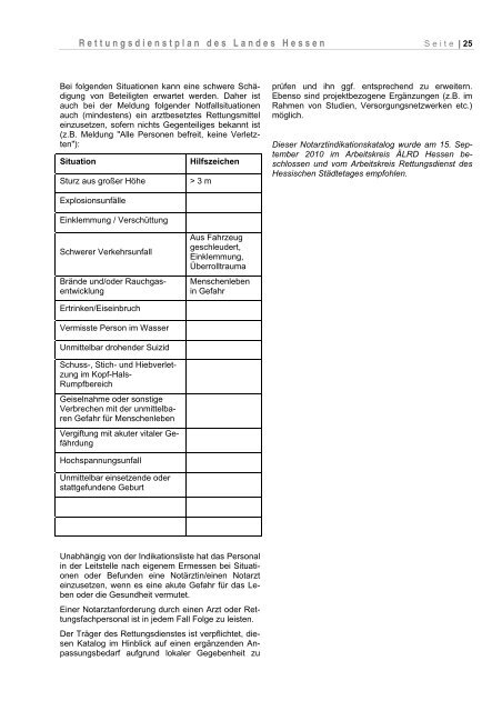 Rettungsdienstplan des Landes Hessen - AOK-Gesundheitspartner