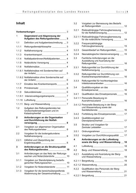 Rettungsdienstplan des Landes Hessen - AOK-Gesundheitspartner