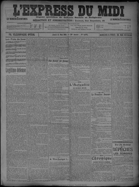 12 Mai 1910 Bibliotheque De Toulouse