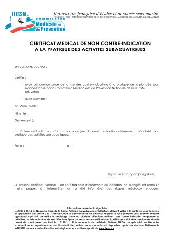 Certificat médical - CPS Rixheim