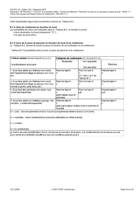 NF P63-203-1-1 (DTU 51.3)