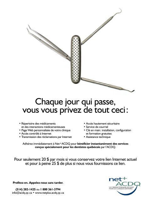 Juin / juillet 2010 - Volume 47 No 3 - Ordre des dentistes du Québec