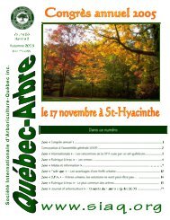 mot de la présidente - Société Internationale d'Arboriculture-Québec ...