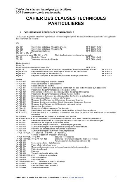 Cahier Des Clauses Techniques Pdf – VBDEQ