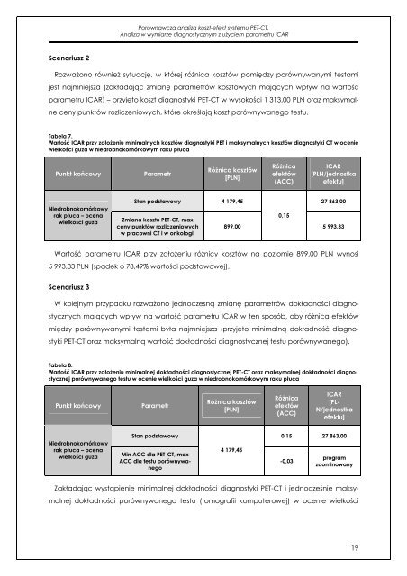 Analiza koszty-efektywność systemu PET-CT w porównaniu ... - AOTM