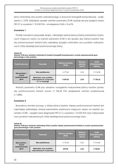 Analiza koszty-efektywność systemu PET-CT w porównaniu ... - AOTM