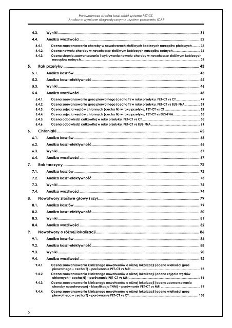 Analiza koszty-efektywność systemu PET-CT w porównaniu ... - AOTM