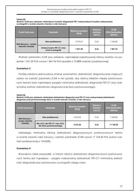 Analiza koszty-efektywność systemu PET-CT w porównaniu ... - AOTM