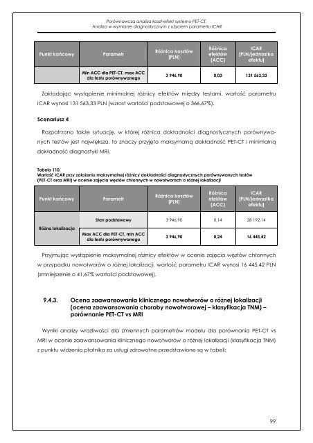 Analiza koszty-efektywność systemu PET-CT w porównaniu ... - AOTM