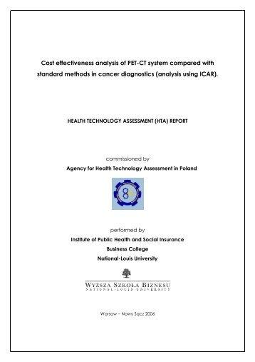 Cost effectiveness analysis of PET-CT system compared ... - AOTM
