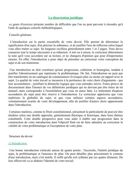 Dissertation francais plan analytique