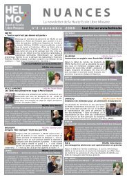 La newsletter de la Haute Ecole Libre Mosane - HELMo