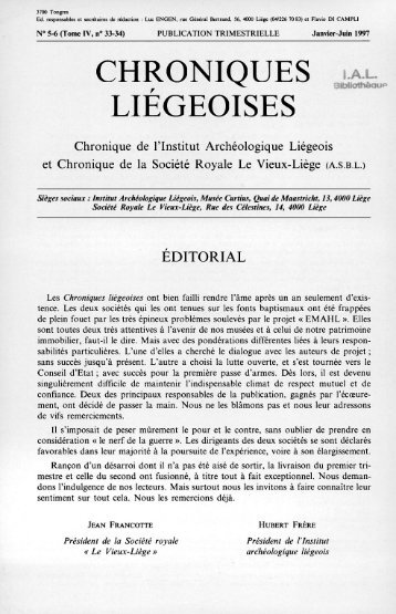 CHRONIQUES LIÉGEOISES - Ialg.be