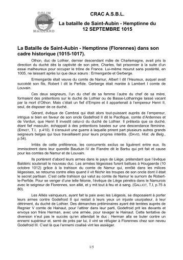 Historique du site de la Bataille (Document PDF) - CRAC