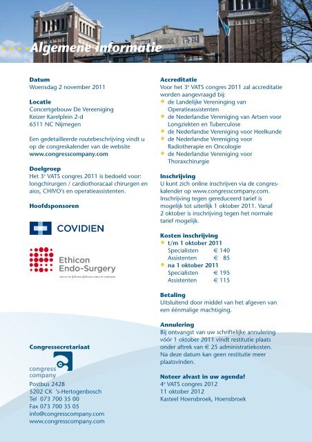 3e VATS congres 2011 - Cobra Medical