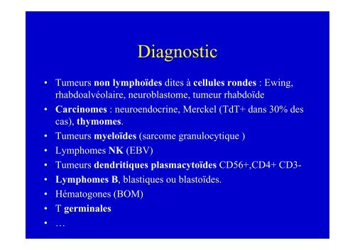 Lymphome Lymphoblastique T enfant et adulte