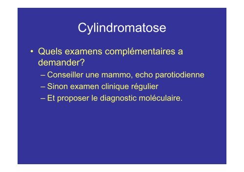 Génodermatoses associées aux cancers - Société Médicale des ...