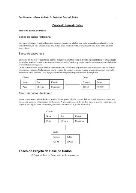 Apostila de Projeto de Banco de Dados - Apostilas