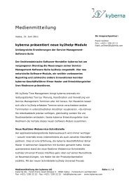 Medienmitteilung: kyberna präsentiert neue ky2help-Module