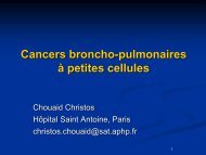 Cancers broncho-pulmonaires à petites cellules