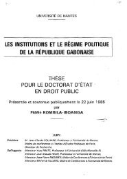 les institutions et le régime politioue de la républioue gabonaise