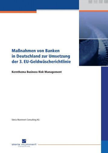 Maßnahmen von Banken in Deutschland zur Umsetzung der 3. EU ...