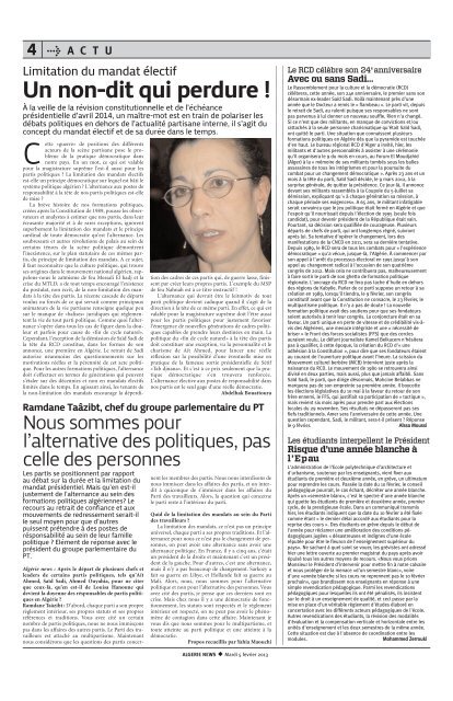Fr-05-02-2013 - Algérie news quotidien national d'information