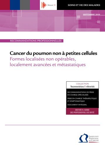 Cancer du poumon non à petites cellules - Formes localisées non ...