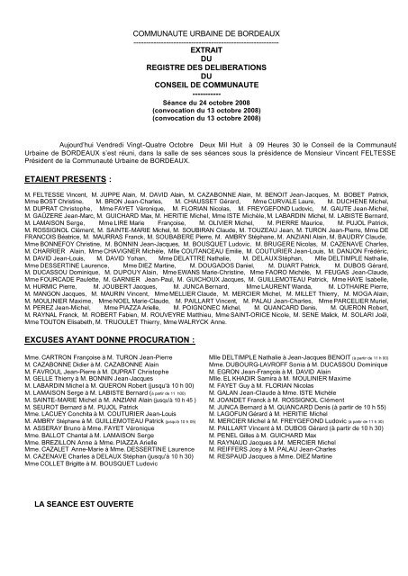 Syndicat Intercommunal des Jalles de Lande à Garonne ... - La CUB