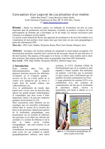 Conception d'un Logiciel de Localisation d'un mobile - Smsi.rnu.tn