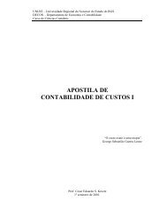 APOSTILA DE CONTABILIDADE DE CUSTOS I - Apostilas