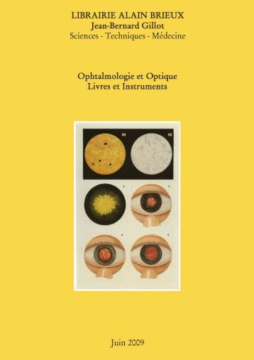 catalogue ophtalmologie juin2009 - Librairie Alain Brieux