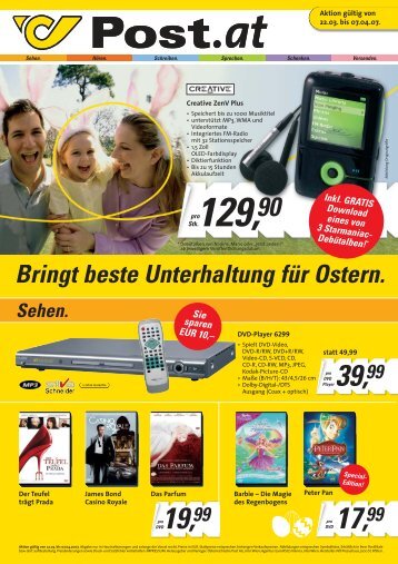 Bringt beste Unterhaltung für Ostern. - Österreichische Post AG