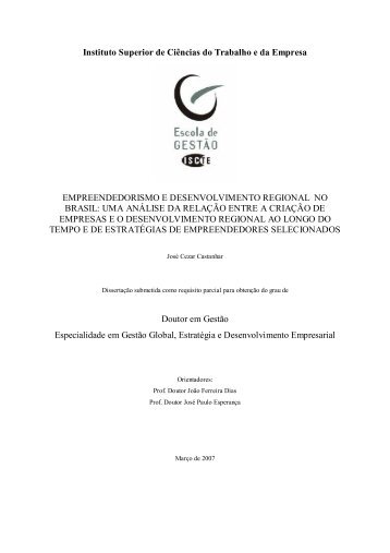 Instituto Superior de Ciências do Trabalho e da ... - EBAPE / FGV