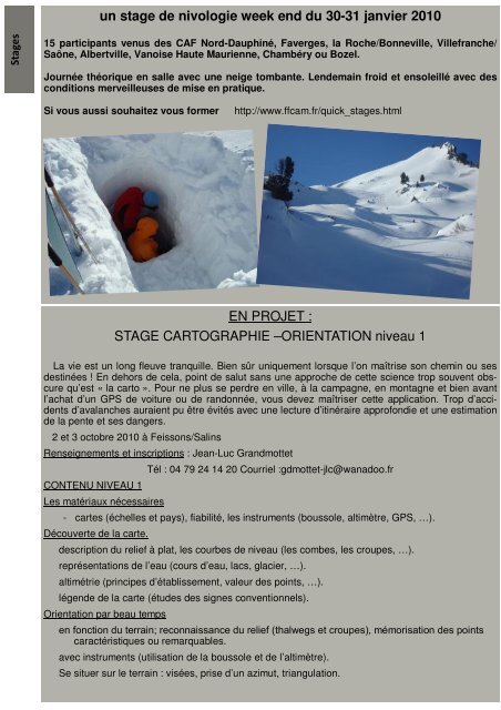 Bulletin 34 - Club Alpin de Moutiers Haute Tarentaise