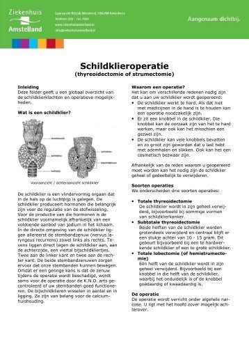 1042 Schildklieroperatie.pub - Ziekenhuis Amstelland