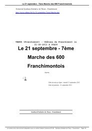 Le 21 septembre - 7ème Marche des 600 Franchimontois