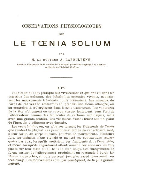 comptes rendus des séances et mémoires de la société de biologie ...