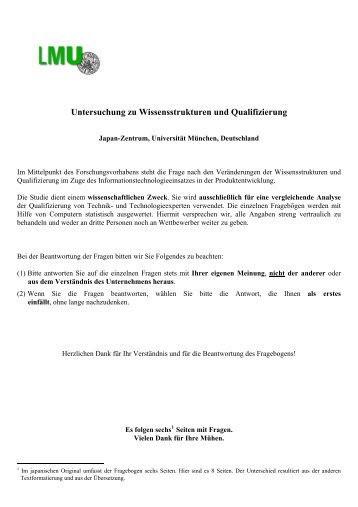 Untersuchung zu Wissensstrukturen und Qualifizierung