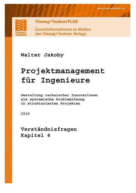 Projektmanagement für Ingenieure