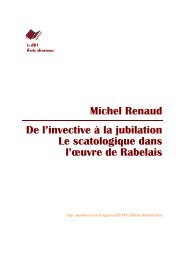 Michel Renaud De l'invective à la jubilation Le ... - Ecole alsacienne