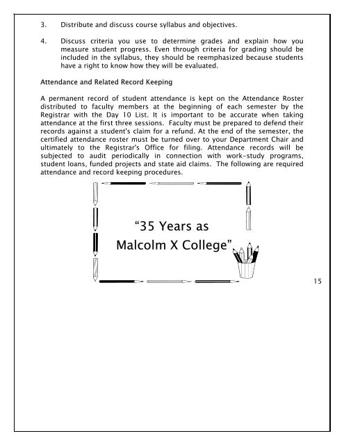 Malcolm X College Handbook - City Colleges of Chicago