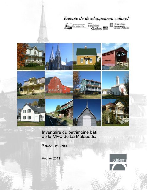 inventaire du patrimoine bati de la mrc de la matapedia